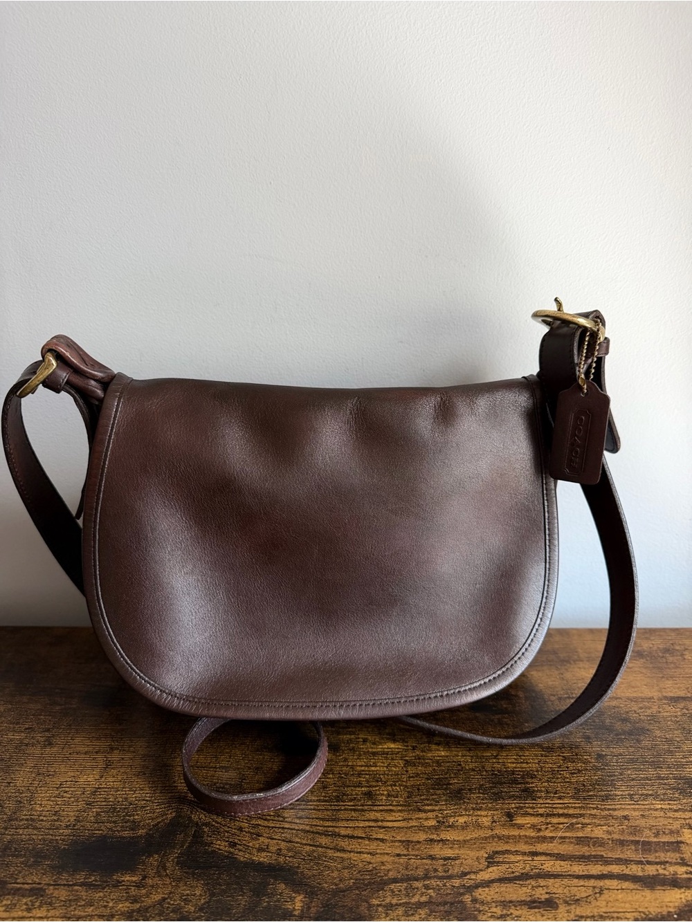 Vintage Coach Fletcher 4150 Brown Leather Crossbody Bag - Picture 2 of 15